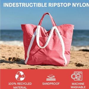 NWOT Bodysurf Beach Bag Waterproof Sandproof Packable Foldable Nylon Zipper Tote